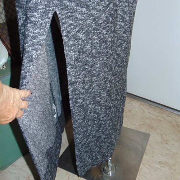 Intimately Free People Heather Gray Black Fleece Hazy Maxi Dress Lagen Look L - Picture 3 of 12